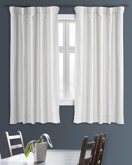 HPD Half Price Drapes Bellino Room Darkening Curtains 63 Inches Long Curtains for Bedroom & Living Room (1 Panel), 50W x 63L, Chalk Off White