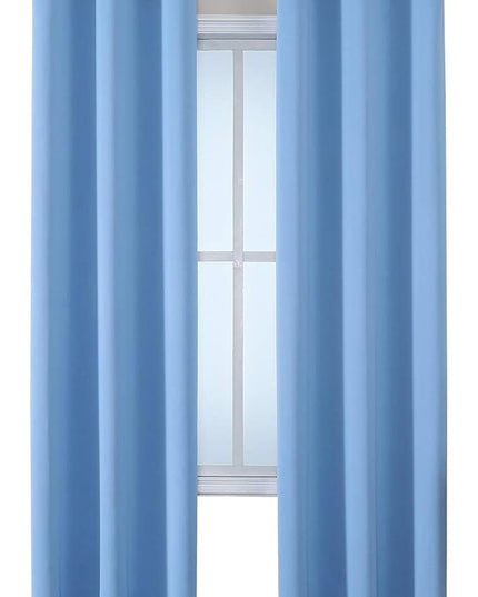 ChrisDowa Grommet Room Darkening Curtains for Bedroom and Living Room - 2 Panels Set Thermal Insulated Blackout Curtains (Sky Blue, 42W x 84L)