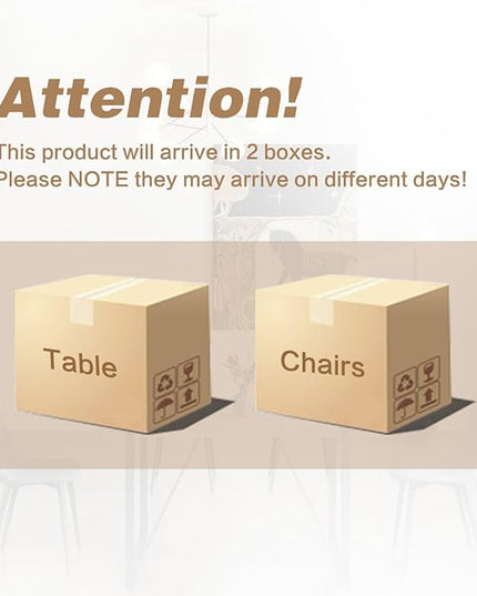 4 Chair Dining Table Set，Dinner Table Set for 4，55'' Kitchen Table and PU Leather Chairs Set of 4, 5 Piece Dining Table Set for Kitchen Dining Room