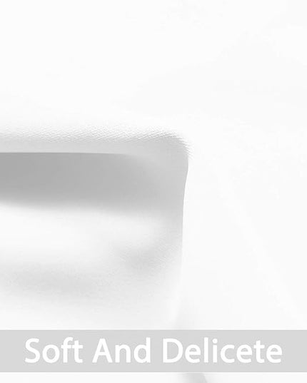 Yakamok Room Darkening Window Curtains for Kitchen, Thermal Insulated Grommet Window Drapes for Bedroom Basement, Pure White, 52W x36L, 2 Panels