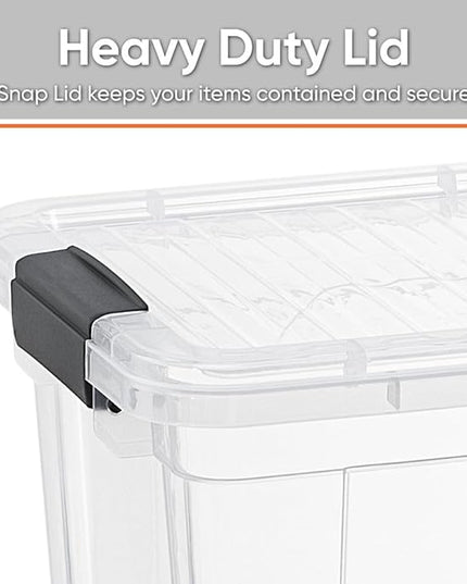 Superio Clear Storage Boxes with Lids, 8.75 Quart Plastic Container Bins for Organizing, Stackable Crates, BPA Free, Non Toxic, Odor Free, Organizers for Home, Office and Dorm, 8 Pack