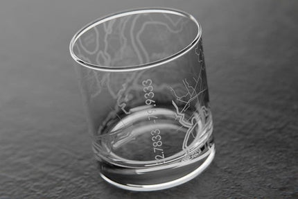 Well Told Engraved Charleston South Carolina Map Rocks Glass, Old Fashioned Whiskey Glass (11 oz, Clear) Etched Whiskey Glass, Gifts For Whiskey Lovers