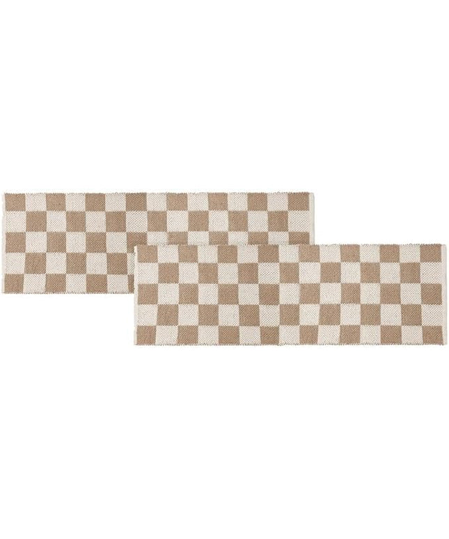 REDEARTH · Jute Cotton Area Rug - 2'x6' Rectangular Rug, Sustainable Handwoven, Non-Shedding, Soft & Durable – Reversible, Neutral Tones for Home Décor in Living Room, Dining Room, Bedroom, Set of 2