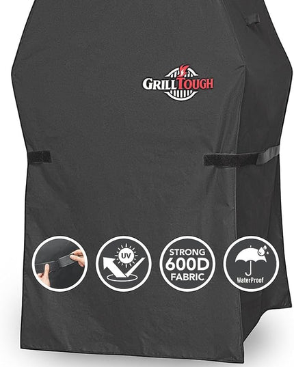 Heavy Duty BBQ Grill Cover for Outdoor Grill, 30 Inch – Waterproof, Weather Resistant, UV & Fade Resistant with Adjustable Straps – Gas Grill Cover for Weber, Charbroil, etc. Charcoal