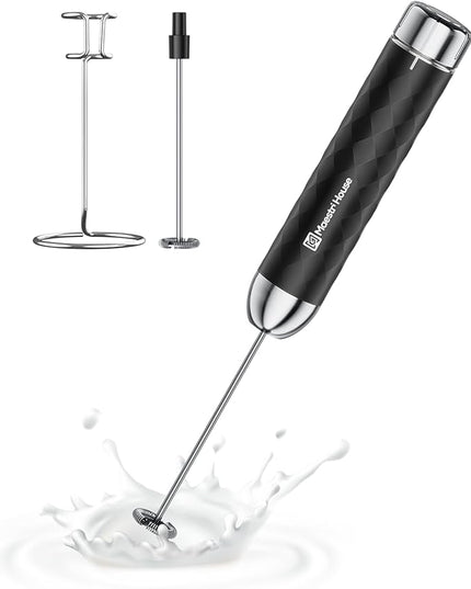 Maestri House Rechargeable Milk Frother with Stepless Speed Control, LunaFro 2.0 Handheld Electric Foam Maker Waterproof Drink Mixer Foamer for Lattes, Cappuccino