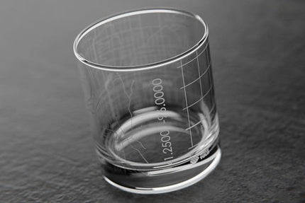 Well Told Engraved Omaha Nebraska Map Rocks Glass, Old Fashioned Whiskey Glass (11 oz, Clear) Etched Whiskey Glass, Gifts For Whiskey Lovers