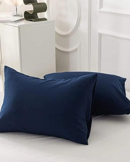 Houseri Navy Blue Comforter Set - Full Size - Ideal for Teen Boys & Girls - Classic Navy Blue Bed Bedding Set - Perfect for Dorm Comforters
