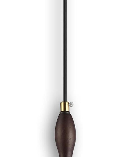 Modern Amber Glass Pendant Light, 4.33"x9.8" Hanging Fixture with Golden Wood Handle & Brass Cap, 15"-72" Adjustable Line, E26 Socket – Golden Amber Square
