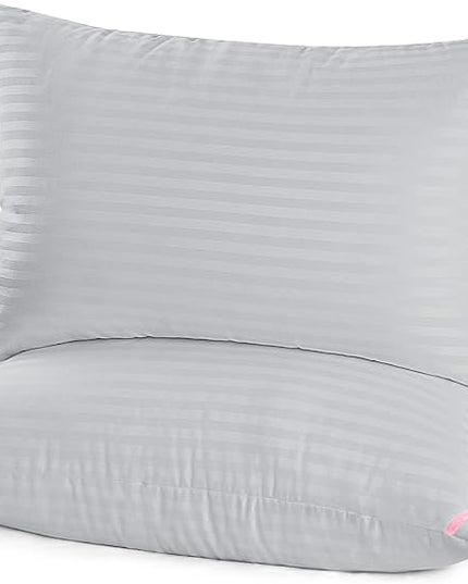 EIUE Bed Pillows for Sleeping 2 Pack Queen Size，Pillows for Side and Back Sleepers,Super Soft Down Alternative Microfiber Filled Pillows,20 x 30 Inches,Grey