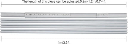 28 to 120 Inch Heavy Duty Smart Curtain Rod, 1.2" Extra Thick Adjustable Window Rod for Blackout Curtains, Voice Control Automatic Opener, Modern Single Drapery Ro-d with Brackets, Matte Black
