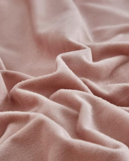 CLOTHKNOW Pink Velvet California King Comforter Set 3Pcs Fluffy Bedding Comforter Sets Soft Flannel Comforter with 2 x Pillow Cases