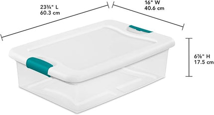 Latching Storage Box, See-Through Base, 32-Qt 14968006