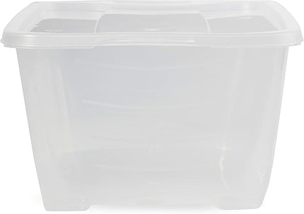 Life Story 10-Pack Plastic Storage Box, Stackable Shoe Organizer Tote Containers, 6 Liter - Clear Bins and Boxes with Lids for Bedroom, Closet, Cabinet, and Garage Organization