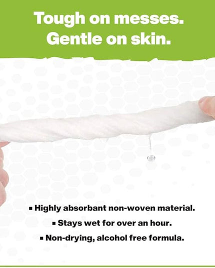 Crocodile Cloth Grill - 80 (15" x 10") Plant-based Cleaning Wipes. Safe on Skin & Multiple Surfaces. Infused with Aloe & Vitamin E. Large, Pre-Moistened & Absorbent.