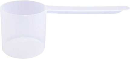 Plastic Measuring Scoop, (70 cc | 4.73 tbsp | 2.37 fl oz. | 70 mL) Long Handle Spoons for Powders, Granules, Coffee, Pet Food, Baking Supplies, Protein and Other Dry Goods, BPA Free (Set of 100)