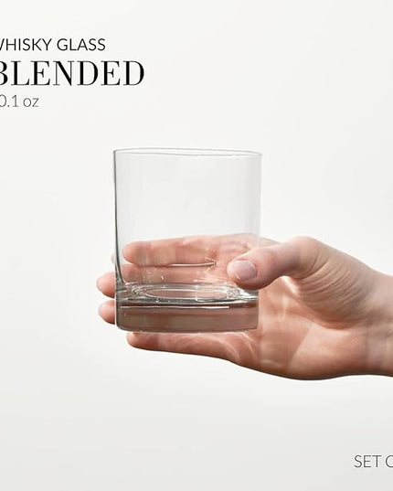Krosno Whisky Sour Tumbler Glasses Old Fashioned Bourbon Cognac Brandy | Set of 6 | 10.1 oz | Blended Collection | Perfect for cocktails, drinks, water, juice, scotch, irish liquor, whisky