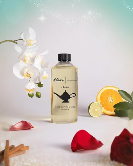 Aroma360 | Disney | A Whole New World Fragrance Oil Blend | Aladdin| Princess Jasmine | Luxury Essential Oil Diffuser | Aromatherapy Scent Diffuser Oil | Orange, Aldehydes & Jasmine 16.9 fl oz, 500mL