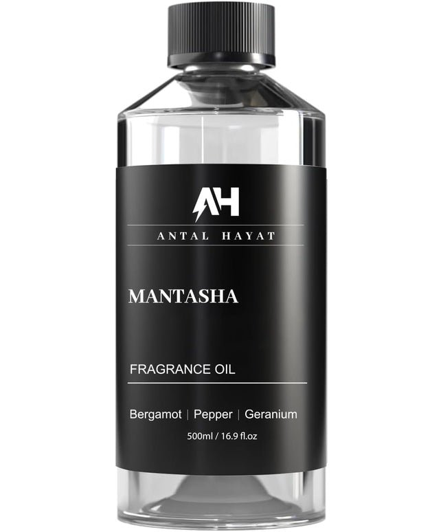Hotel Scents Diffuser Oil Mantasha 500ml – Inspired by Sauvage Eau de Parfum – Bergamot, Pepper & Geranium – Luxury Scent Refill for Home – Essential Oil for Waterless & Ultrasonic Diffuser