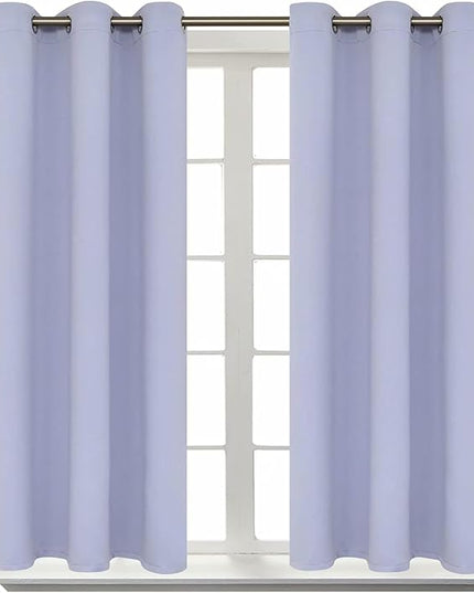 BGment Room Darkening Curtains 45 Inches Long - Grommet Thermal Insulated Drapes Window Treatment Curtains for Bedroom, 2 Panels, 38 x 45 Inch, Lavander