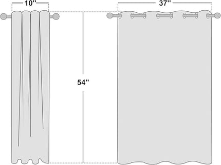 NICETOWN White Room Darkening Curtain Panels - Thermal Insulated Grommet 50% Room Darkening Window Drapes and Curtains for Bedroom/Basement (Set of 2, W37 x L54)