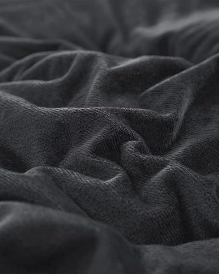 CLOTHKNOW Black Velvet Twin/Twin XL Comforter Set 3Pcs Black Bedding Comforter Sets Fluffy Soft Cozy Black Comforter with 2 x Pillowcases