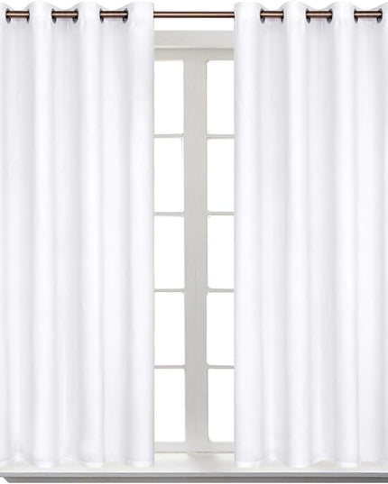 BGment Room Darkening Curtains 45 Inches Long - Grommet Thermal Insulated Drapes Window Treatment Curtains for Bedroom, 2 Panels, 52 x 45 Inch, Pure White