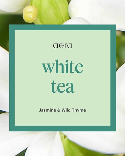 Aera Essential Oil Fragrance Diffuser + White Tea Scent Bundle for Large Rooms (500–1000 Sq Ft), Alexa Compatible + App Controlled Aromatherapy Smart Waterless Diffuser – Hypoallergenic & Pet Safe