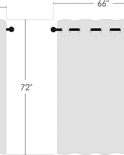 NICETOWN Smoky Blue Blackout Curtains for Bedroom 72 Inches Long, Thermal Insulated Room Darkening Grommet Window Curtains for Living Room Nursery, 66 inch x 72 inche, 1 Panel
