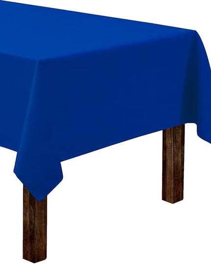 Gee Di Moda Rectangle Tablecloth - 60 x 84 Inch Royal Blue Table Cloth for 5 Foot Rectangle Tables - Heavy Duty Washable Fabric - for Holiday Party, Dinner, Weddings, Baby Shower & Events