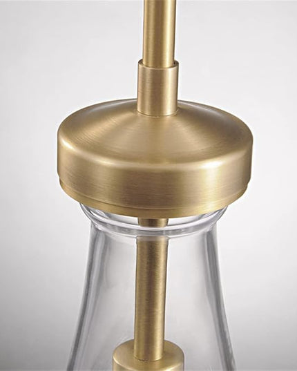 Modern Raindrop Pendant Lights, Pendant Lights for Kitchen Island, Brass Rod Dining Room Light Fixture， Clear Solid Raindrop Chandelier, Chandelier for Living Room Hallway, Including Bulb
