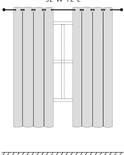 Blackout Curtains for Bedroom Thermal Insulated Light Blocking Room Darkening Curtains Solid Grommet Window Drapes for Living Room, Set of 2 Curtain Panels 52 W x 72 L inch Long Ash White