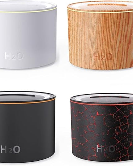 Mood Lighting Humidifier,Simulated Flame Effect,160Ml Essential Oil Diffuser,Colorful Gradient Flame Lamp,Humidifier For Bedroom household Colorful Gradient Flame Humidifier 20-40db(Black)