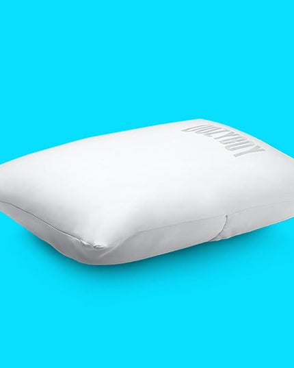 Fluff and Stuff Comfort Pillow | Queen Size Memory Foam Pillows, Chiropractor Designed and Approved 2-in-1 Back Support and Bed Pillows | Fully Adjustable Pillow (White, Queen (Pack of 1))