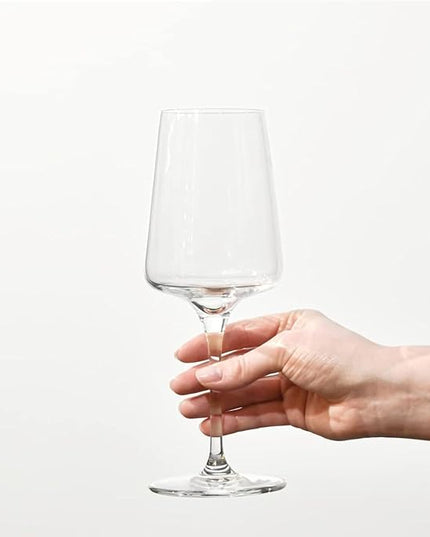 Krosno White and Sparkling Large Wine Glasses Drinking | 4 Pieces Set 13.5 fl oz | Infinity Collection | Elegant | Cocktail Crystal Set Wedding Gift | Lead-Free Glass | Homes, Restaurants & Kitchen