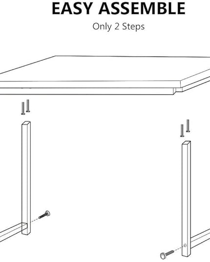 Tribesigns Computer Desk, Large Office Desk Computer Table Study Writing Desk for Home Office, Walnut + Black Leg, 63 X 23.6 inch