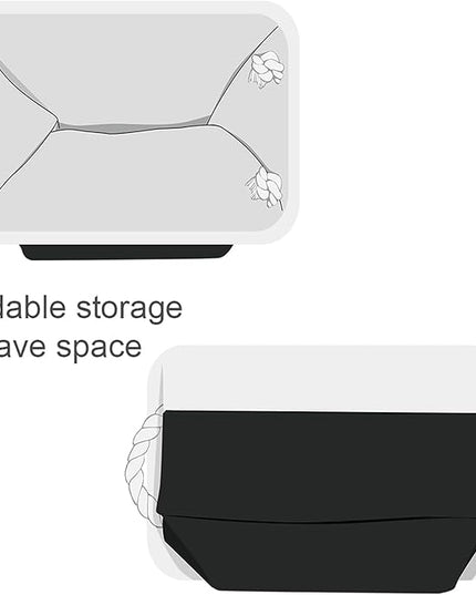 TheWarmHome Storage Bins for Shelves - 1 Pack 13.8x9.7x6.7 inch Storage Basket for Organizing for Closet Organizer Cubes Laundry Cloth Nursery (White & Black)
