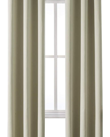 ChrisDowa Grommet Room Darkening Curtains for Bedroom and Living Room - 2 Panels Set Thermal Insulated Blackout Curtains (Beige, 42W x 84L)