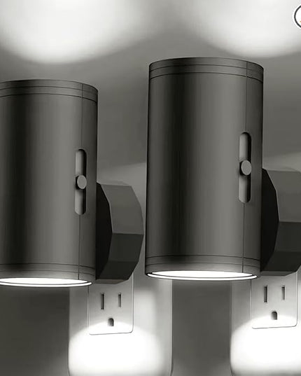 LED Night Light Plug in, Modern Night Lights Plug into Wall, Dusk to Dawn Sensor, 5-300LM Adjustable Brightness,Daylight 5000K,Dimmable Night Lights for Hallway Bedroom Stairway, 2 Pack