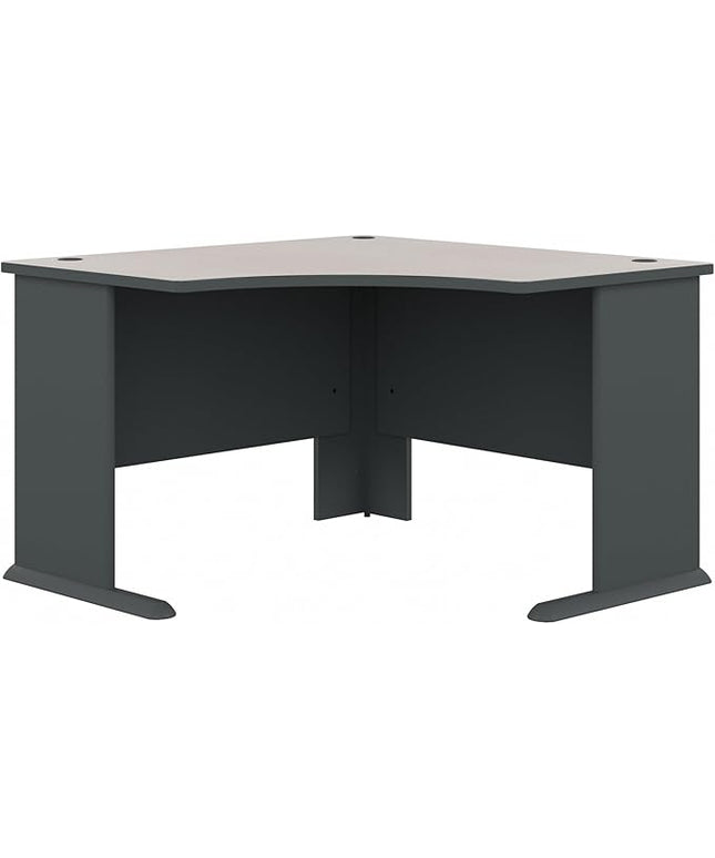 Bush Business Furniture Series A 48W Corner Desk in White Spectrum and Slate, Small Computer Table for Home or Professional Office