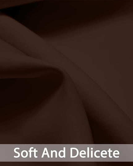 Yakamok Blackout Curtains Room Darkening Thermal Insulated Window Panels,Solid Grommet Top Drapes for Bedroom/Living Room(52Wx63L, Chocolate Brown, 2 Panels)