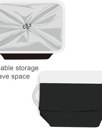 TheWarmHome Organization and Storage Basket for Organizing - Jumbo 3 Pack 17.7x13.8x9.7 inch Fabric Storage Cubes for Closet Gifts Organizer Empty Book (White & Black)