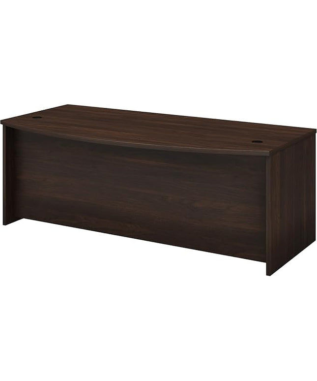 Bush Business Furniture Studio C Bow Front Desk, 72W x 36D, Black Walnut