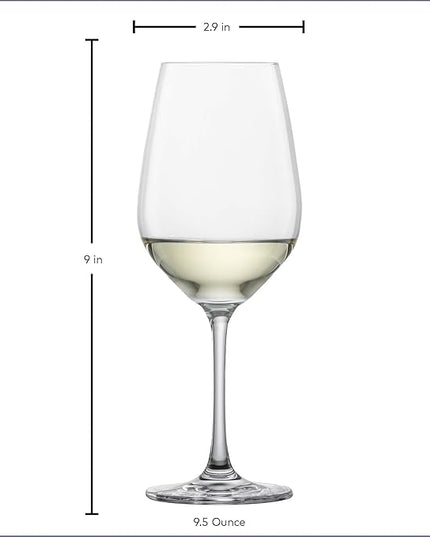 SCHOTT ZWIESEL Forté White Wine Glasses (Set of 8), Wine Glasses for White Wine, Dishwasher-Safe Machine-Made Tritan Crystal glasses, Made in Germany (9.5 Ounce)