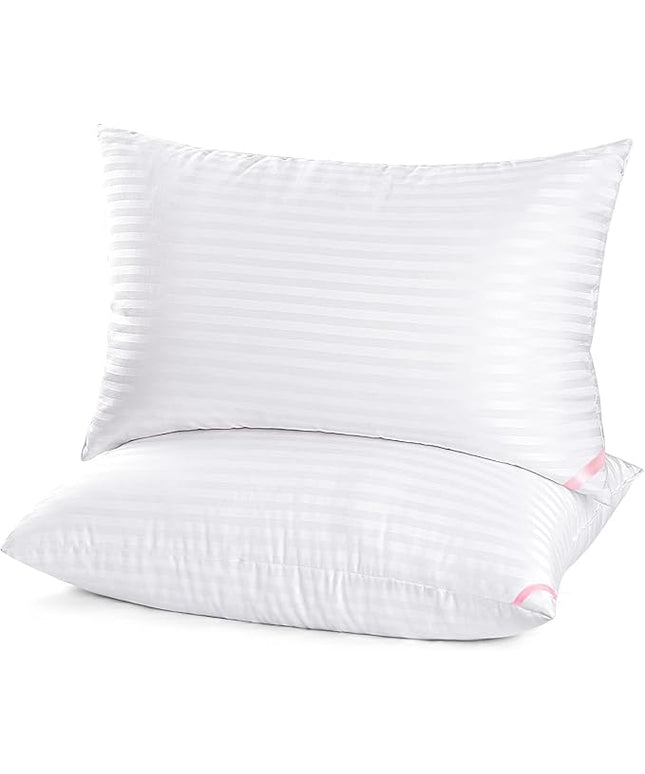 EIUE Hotel Collection Bed Pillows for Sleeping 2 Pack Queen Size，Pillows for Side and Back Sleepers,Super Soft Down Alternative Microfiber Filled Pillows,20 x 30 Inches