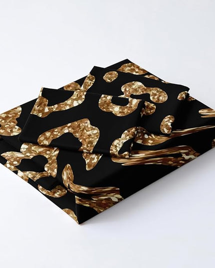 Full Size Cheetah Print Duvet Cover Set Leopard Print Comforter Covers Brown Lip Bed Set Animal Print Bedroom Decor for Kids Teens Boys and Girls