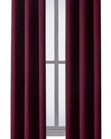 ChrisDowa Grommet Blackout Curtains for Bedroom and Living Room - 2 Panels Set Thermal Insulated Room Darkening Curtains (Burgundy Red, 42W x 84L)