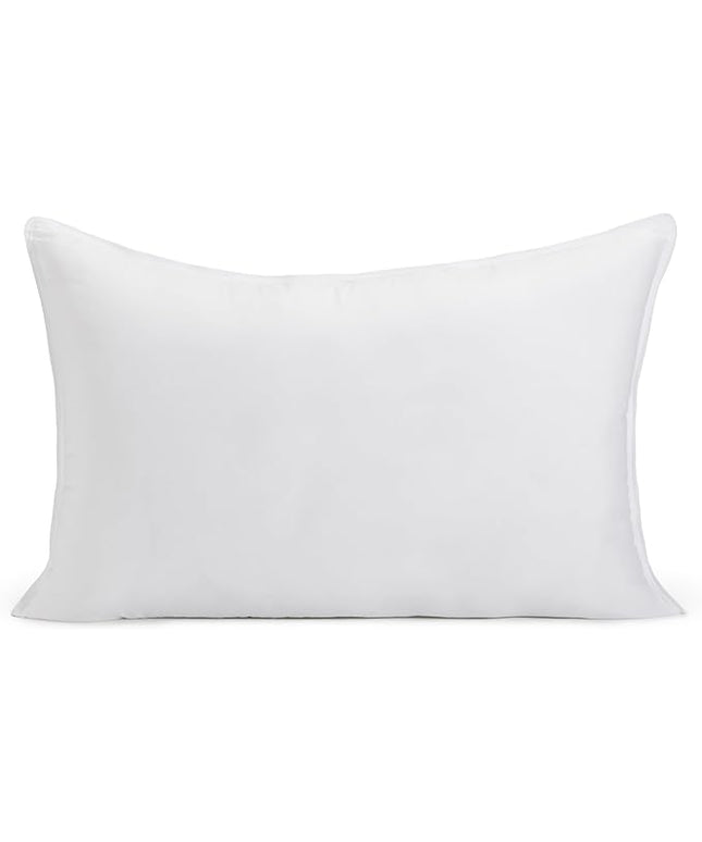 Amazon Basics Down Alternative Bed Pillow, Medium Density for Back and Side Sleepers, Queen - Pack of 2, White, 30 in L x 20 in W