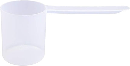 Plastic Measuring Scoop, (80 cc | 1/3 Cup | 2.7 fl oz. | 80 mL) Long Handle Spoons for Powders, Granules, Coffee, Pet Food, Baking Supplies, Protein and Other Dry Goods, BPA Free (Set of 1)