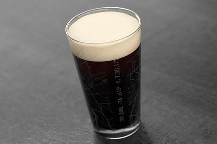 Well Told Engraved Baltimore Maryland Map Pint Glass, Etched Beer Gift (16 oz, Clear) City Map Pint, Custom City Glassware, Gifts For Beer Lovers