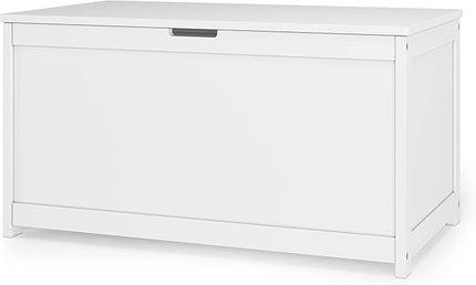 Child Craft Harmony 33” Wood Toy Box, Large Storage Chest, Plenty of Storage, 2 Safety Hinges, Standard Ventilation Hole on Back, 6 Cubic Feet of Storage (Matte White)
